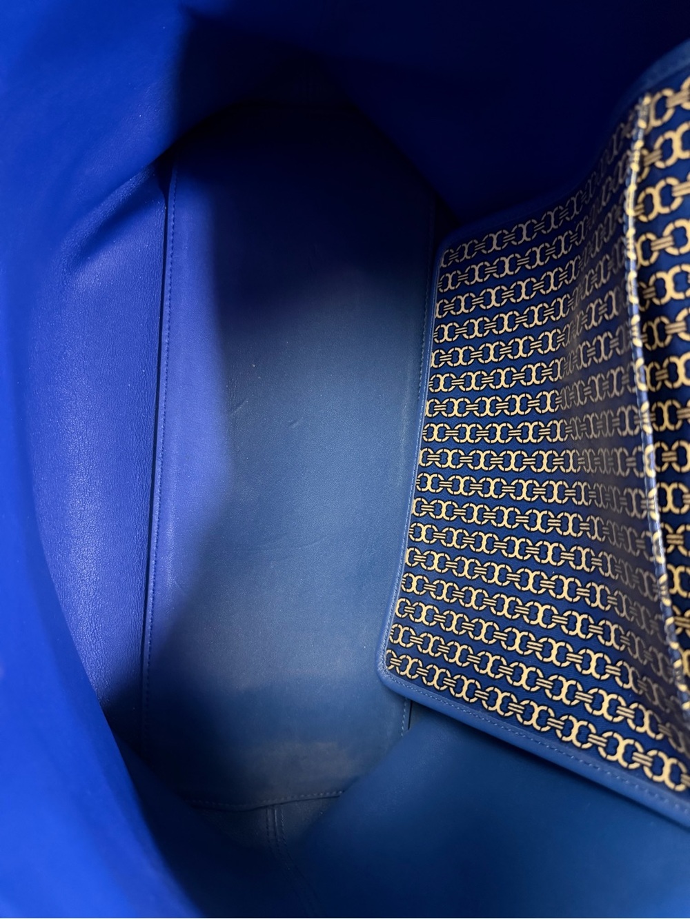 Tory Burch Gemini Link Coated Canvas Tote Bag & Matching Zip Wallet Set - Blue - Picture 12 of 16